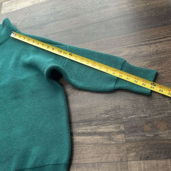 Vici Amsterdam Mock Neck Knitted Heavyweight Sweater Green Womens Sz L Cozycore - Picture 11 of 12